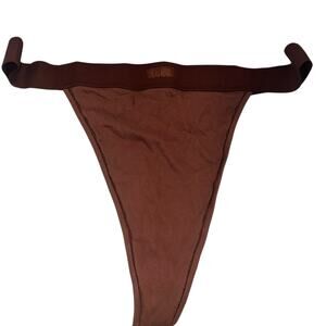 Skims Cotton Rib Thong Underwear Panties Garnet New with tags Size 4X